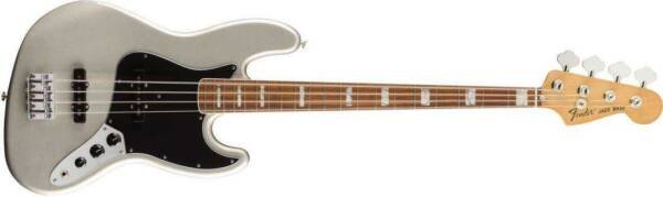 Fender Jazz Bass Vintera 70s, Pau Ferro fretboard with soft case - Inca Silver