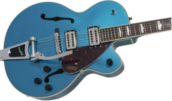 Gretsch Guitars				 				G2420T Streamliner Corps creux avec Bigsby, Micros Broad'Tron BT-2S, touche en laurier, Riviera Blue – Image 2