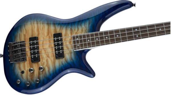 Jackson Guitars JS3Q-IV JS Spectra Series Bass - Amber Blue Burst - Image 2