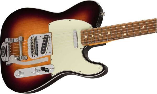 Fender				 				Telecaster Bigsby Vintera 60s, touche Pau Ferro avec étui - 3-Tone Sunburst – Image 2