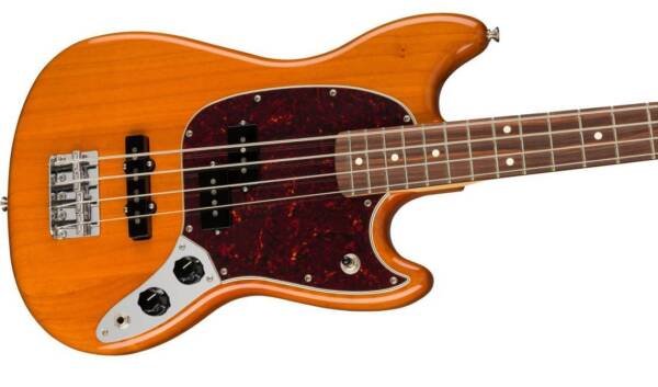 Fender Player Series Mustang PJ Bass with Pau Ferro fingerboard - Aged Natural - Image 2