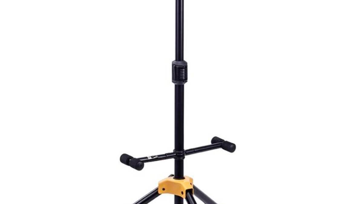 Support guitare électrique et basse TravLite, noir et jaune Hercules  GS302B, Accessoire pour guitare, Top Prix